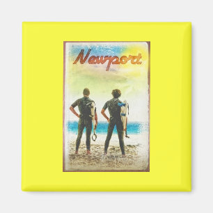 Newport Californische Surfer-afdrukken Magneet