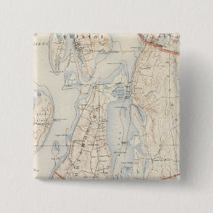 Newport County, Rhode Island Vierkante Button 5,1 Cm