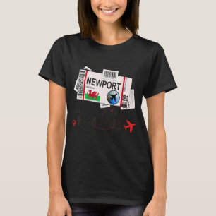 Newport Girl Newport Boarding Pass Newport T-shirt