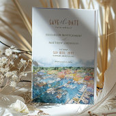 Newport Harbour Save the Date Waterverf aan zee Kaart