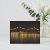 Newport Pell Bridge op Night Rhode Island Briefkaart (Staand voorkant)