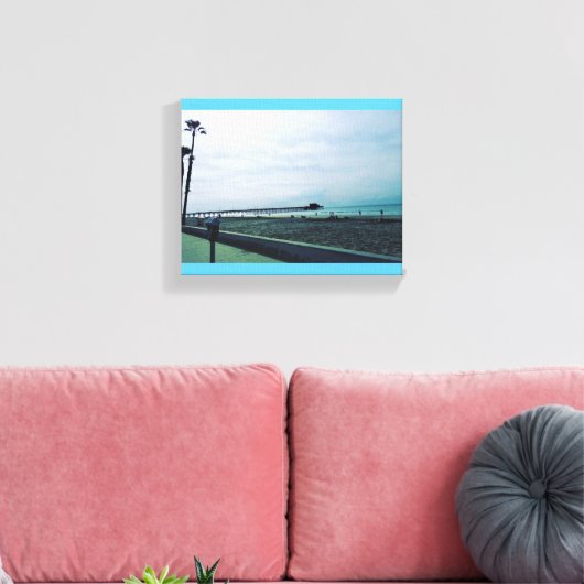 Newport Pier, Newport Beach, Californië Canvas Afdruk (Insitu (Woonkamer))