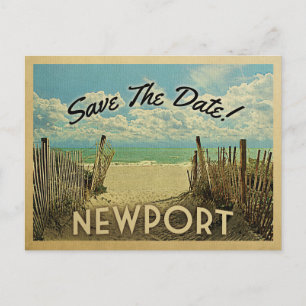 Newport Rhode Island bewaar de datum Aankondigingskaart