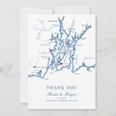 Newport Rhode Island Bruiloft Flat Bedankkaart (Voorkant)