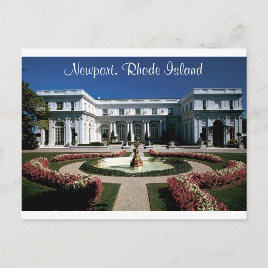 Newport Rhode Island, carte postale du manoir Rose (Devant)