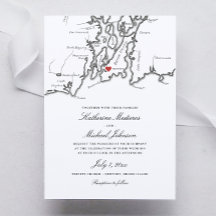 Newport Rhode Island Kaart Zwart-wit Bruiloft