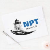 Newport, Rhode Island oval bumper sticker (Enveloppe)