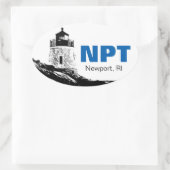 Newport, Rhode Island oval bumper sticker (Sac)