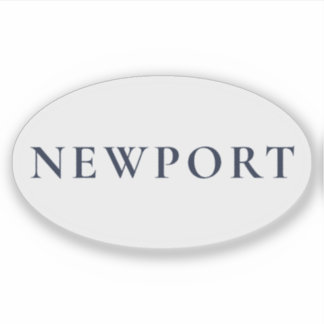 Newport Rhode Island Preppy Coastal Ovaal Sticker