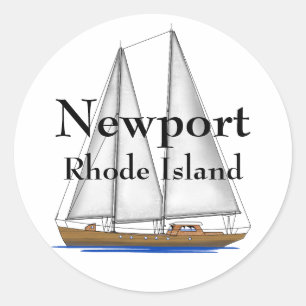 Newport Rhode Island Ronde Sticker