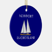 Newport Rhode Island Sailing Keramisch Ornament (Rechts)