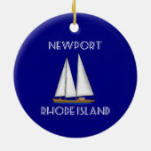 Newport Rhode Island Sailing Keramisch Ornament (Achterkant)