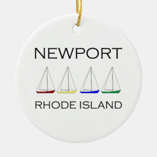 Newport Rhode Island Sailships Keramisch Ornament