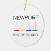 Newport Rhode Island Sailships Keramisch Ornament (Links)