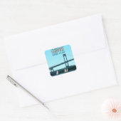 Newport Rhode Island Sailships  Vierkante Sticker (Envelop)