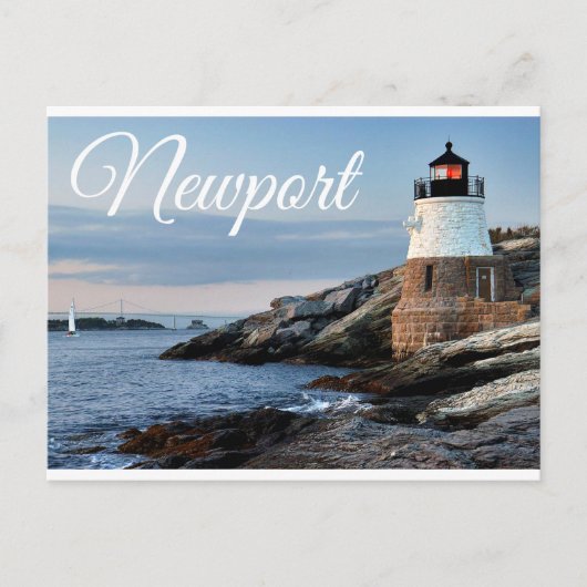 Newport Rhode Island Sunset Lighthouse Briefkaart (Voorkant)