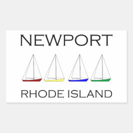 Newport Rhode Island zeilboten Rechthoekige Sticker