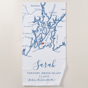 Newport RI gepersonaliseerde vrijgezellenweekend Strandlaken