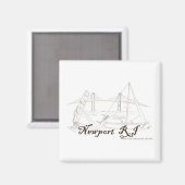 Newport RI Magnet Magneet (Voorkant / Achterkant)