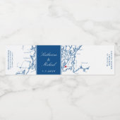 Newport RI Narragansett Bay Wedding Waterfles Etiket (Enkel label)