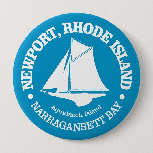 Newport RI (sloep) Ronde Button 4,0 Cm (Voorkant)
