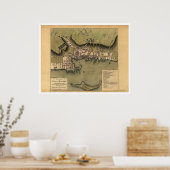 Newport, RI Town Map - 1777 Poster (Keuken)