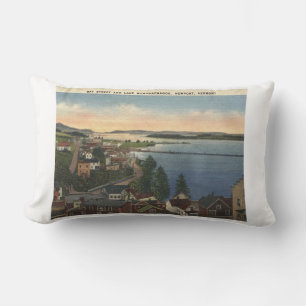 Newport VT Lake Memphremagog 1940s  stijl Kussen