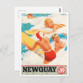 Newquay Britain vintage Briefkaart (Voorkant / Achterkant)