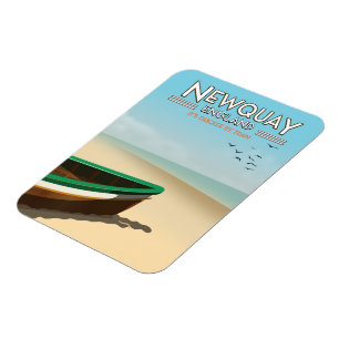 Newquay Engeland Vintage reisposter aan zee Magneet