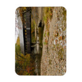 Newry Covered Bridge over river in autumn Magneet (Verticaal)