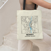 Newry, Northern Ireland City Map Tote Bag