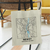 Newry, Northern Ireland City Map Tote Bag