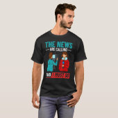 News Reporter Microphone Camera Interviews 3 T-shirt (Voorkant volledig)