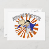 Newscaster Superheld Briefkaart (Voorkant / Achterkant)