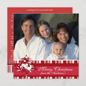 Newsletter sur la carte de Noël Arbre rouge dos (Devant / Derrière)