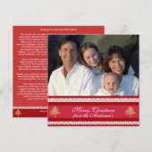 Newsletter sur la carte de Noël Damas rouge dos (Devant / Derrière)