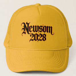 Newsom 2028 Gothic Trucker Hat Pet
