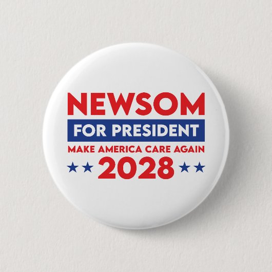 Newsom voor President 2028 Button (Voorkant)