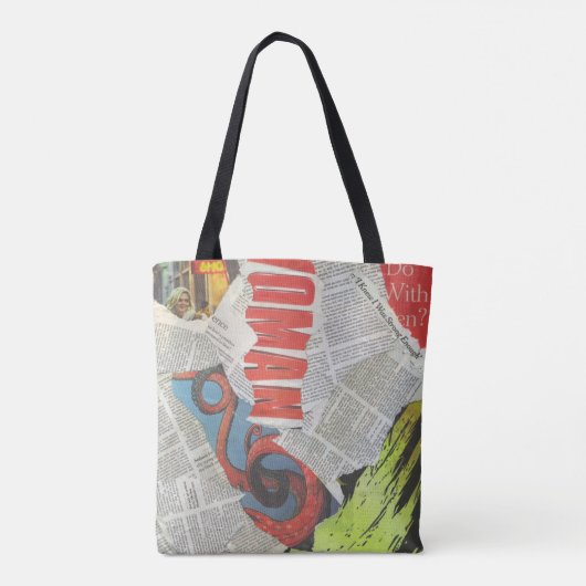 Newspaper Collage Tote Bag (Dos)