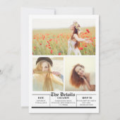 Newspaper Graduation with photos Kaart (Achterkant)