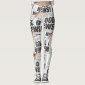 Newspaper Print Leggings (Devant)