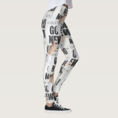 Newspaper Print Leggings (Droite)