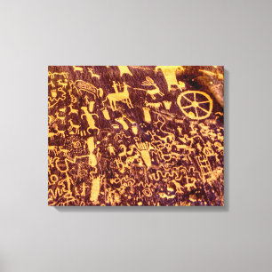 Newspaper Rock American Indian Utah Canvas Afdruk