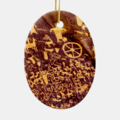 Newspaper Rock American Indian Utah Keramisch Ornament (Achterkant)