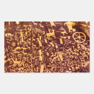 Newspaper Rock American Indian Utah Rechthoekige Sticker