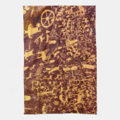 Newspaper Rock American Indian Utah Theedoek (Verticaal)