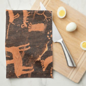 Newspaper Rock Petroglyph-panel - Utah Theedoek (Quarter Fold)