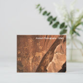 Newspaper Rock Petroglyphs Briefkaart (Staand voorkant)