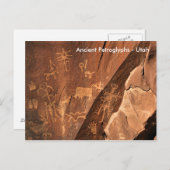 Newspaper Rock Petroglyphs Briefkaart (Voorkant / Achterkant)