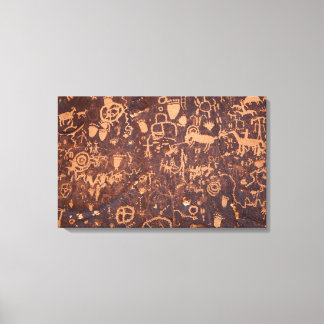 Newspaper Rock Petroglyphs Canvas Afdruk